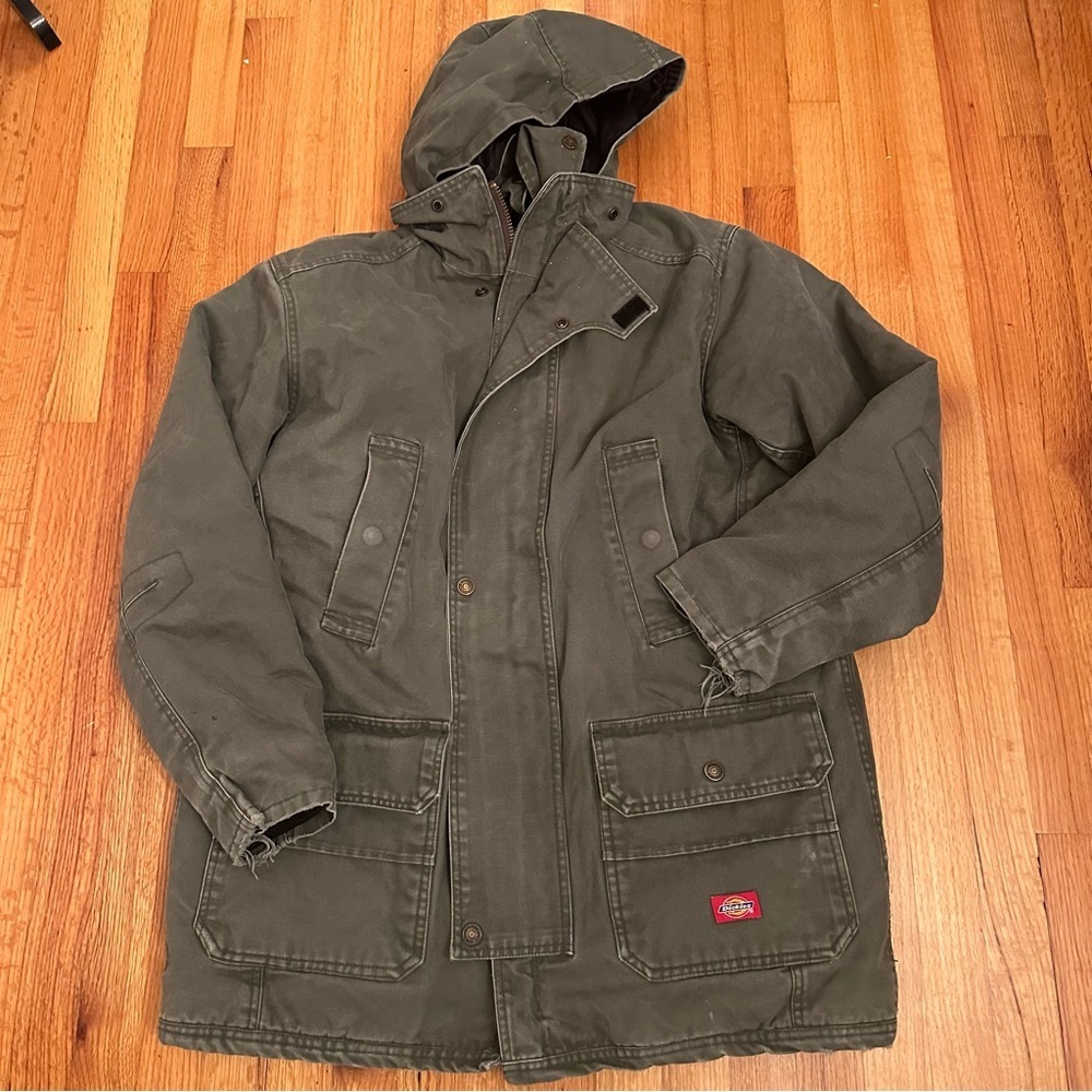 Dickies work wear jacket canvas chore coat Size Large
